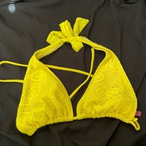 yellow bathing suit top